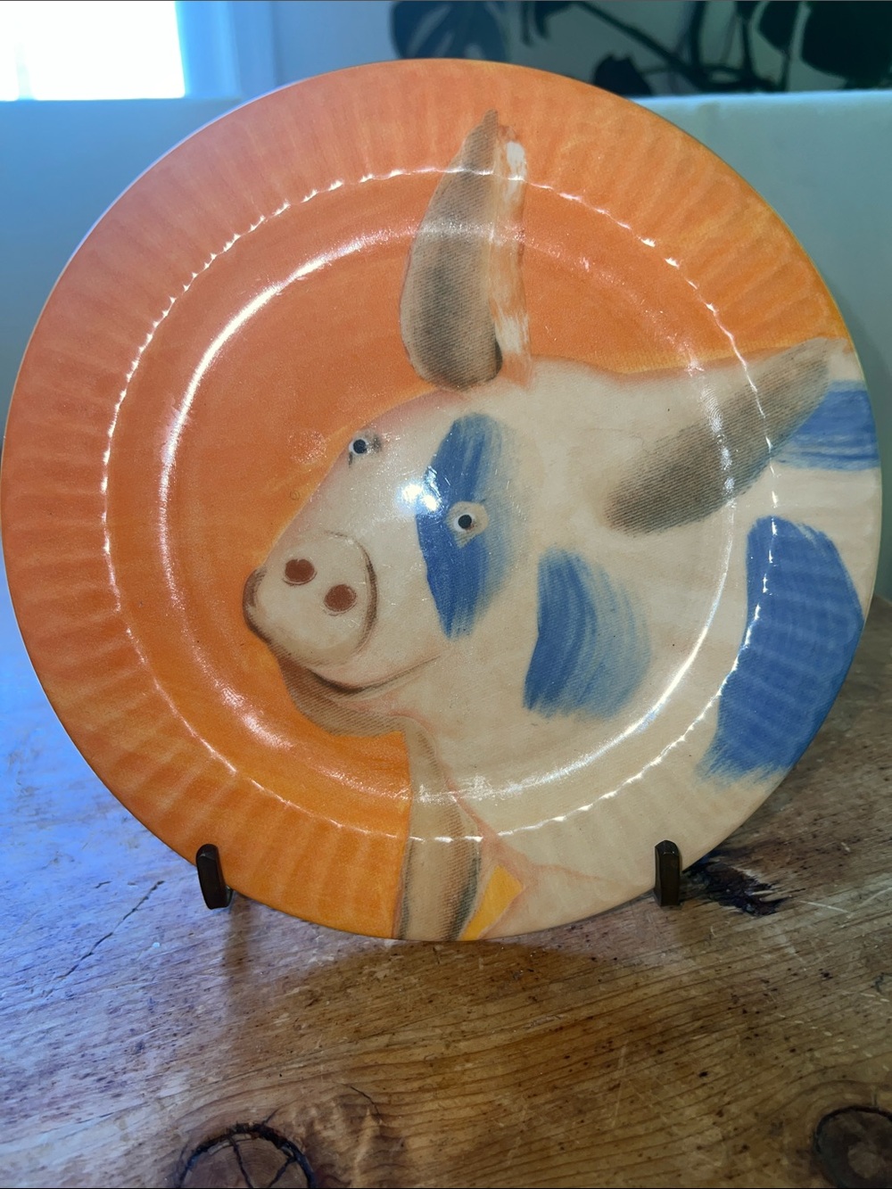 Holly Frean Pig Plate The Farm #4 by Anthropologie 8.25" Farmhouse Country